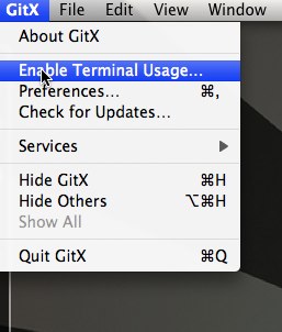 GitX Terminal Usage